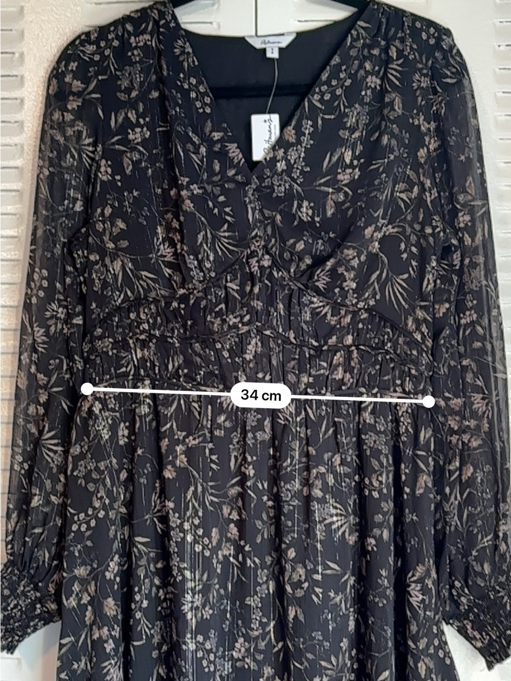 Reitmans Floral Sheer Mini Dress Size S New With Tags Romantic Chic - Picture 10 of 11